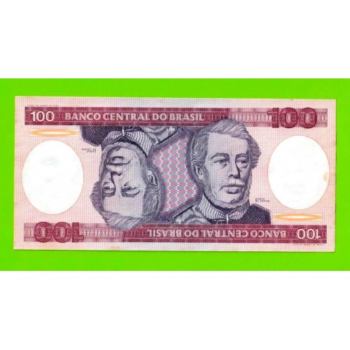Бразилия - 100 крузейро - 1984 - пятна - aUNC!!!