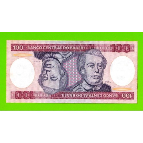 Бразилия - 100 крузейро - 1984 - пятна - aUNC!!!