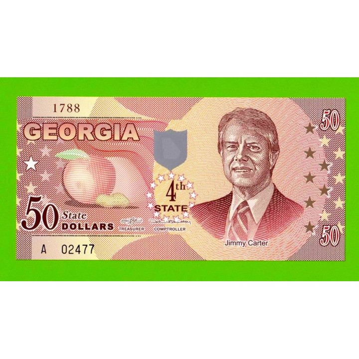 США - 50 долларов штата Джорджия - 2014 (сувенирные, пластик) - UNC!!!