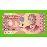 США - 50 долларов штата Джорджия - 2014 (сувенирные, пластик) - UNC!!!