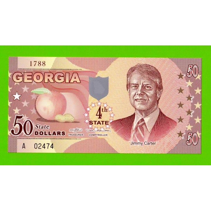 США - 50 долларов штата Джорджия - 2014 (сувенирные, пластик) - UNC!!!