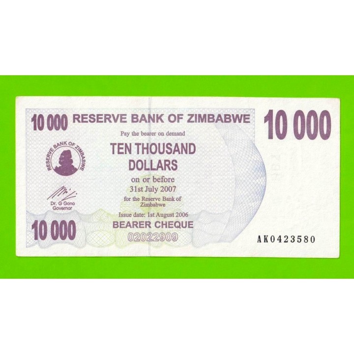 Зимбабве - 10000 долларов - 2006 (AK)