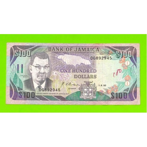Ямайка - 100 долларов - 1992