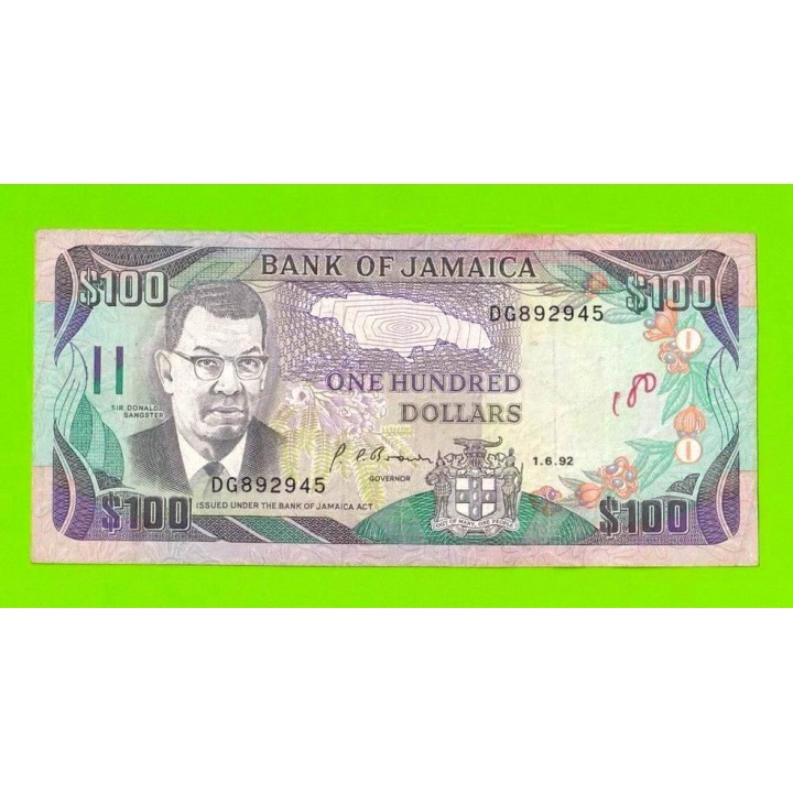 Ямайка - 100 долларов - 1992
