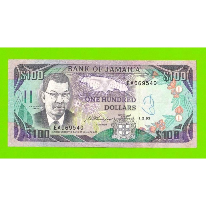 Ямайка - 100 долларов - 1993