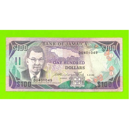 Ямайка - 100 долларов - 1993