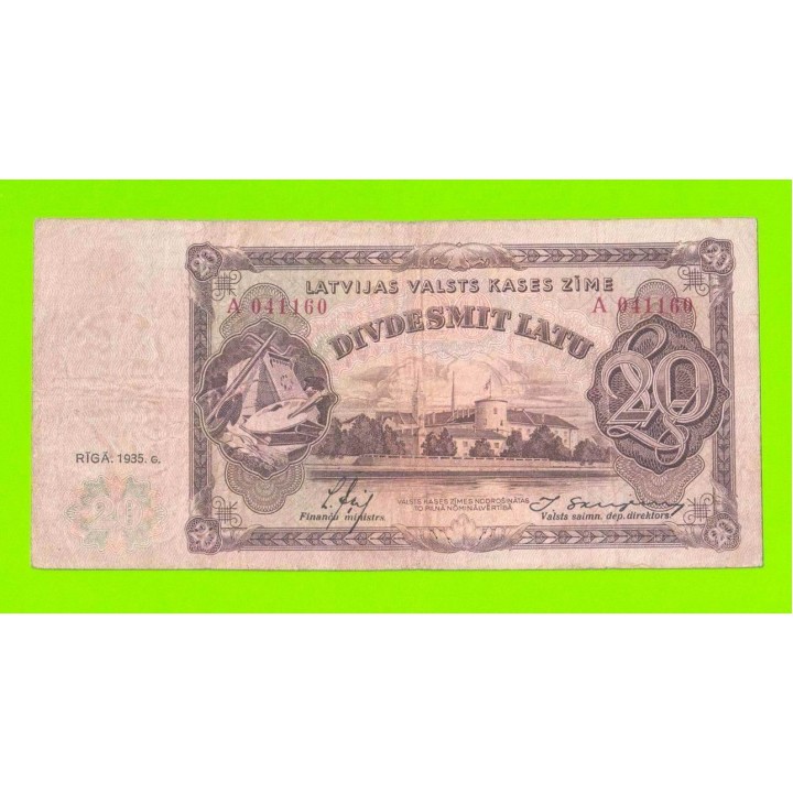 Латвия - 20 латов - 1935