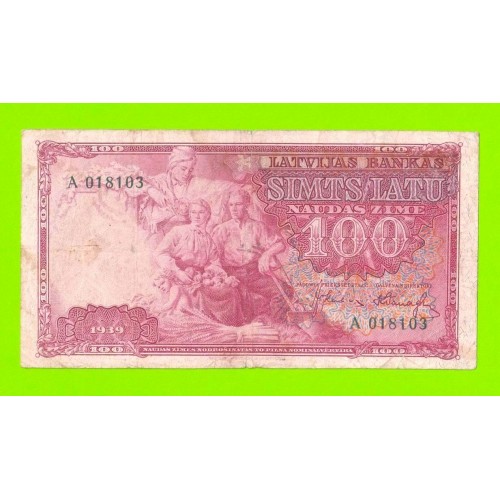 Латвия - 100 латов - 1939