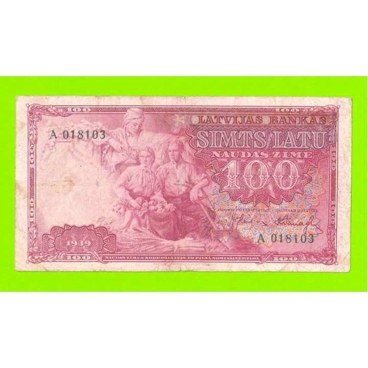 Латвия - 100 латов - 1939