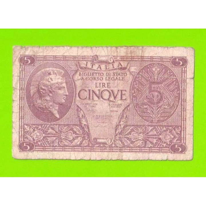 Италия - 5 лир - 1944