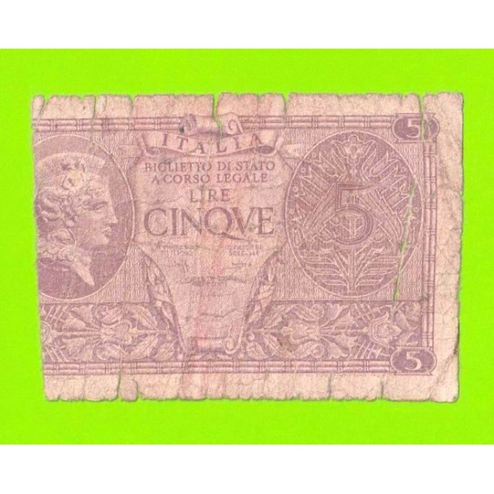 Италия - 5 лир - 1944