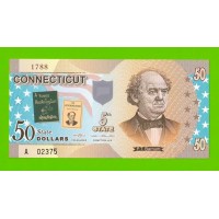 США - 50 долларов штата Коннектикут - 2014 (сувенирные, пластик) - UNC!!!