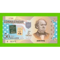 США - 50 долларов штата Коннектикут - 2014 (сувенирные, пластик) - UNC!!!