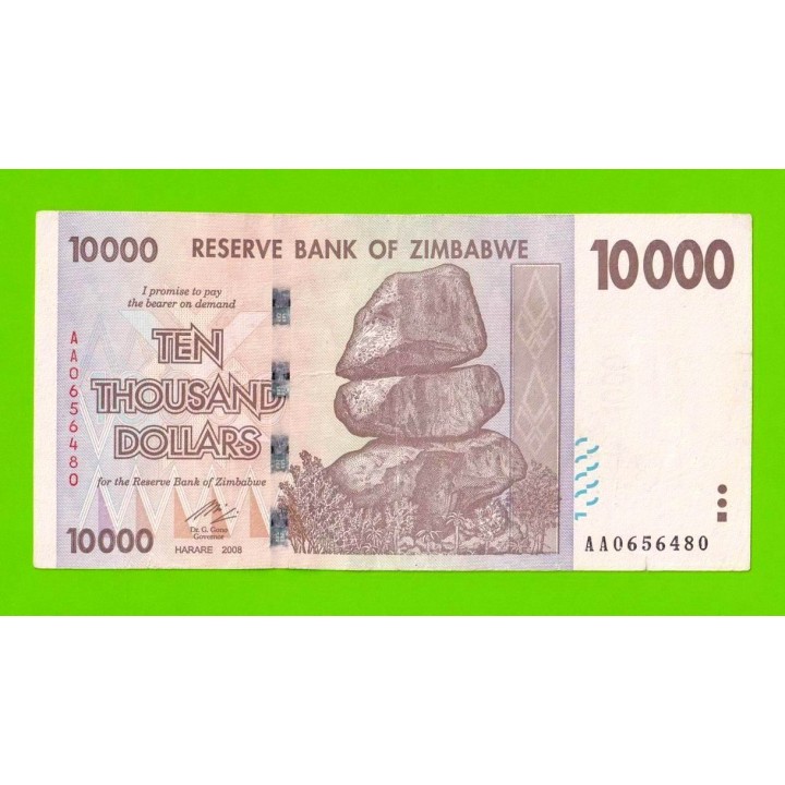 Зимбабве - 10000 долларов - 2008 (AA)