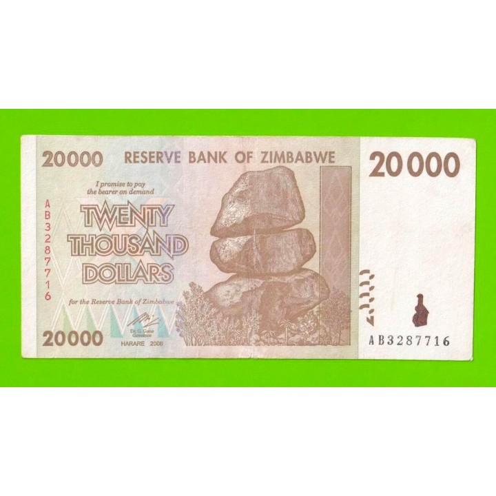 Зимбабве - 20000 долларов - 2008 (AB)