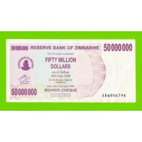 Зимбабве - 50000000 / 50 миллионов долларов - 2008 (AB)