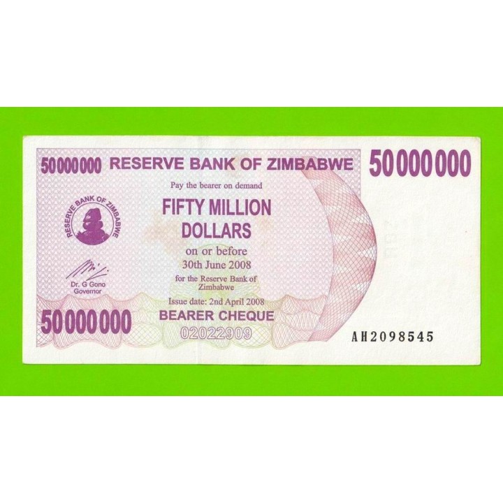Зимбабве - 50000000 / 50 миллионов долларов - 2008 (AH)
