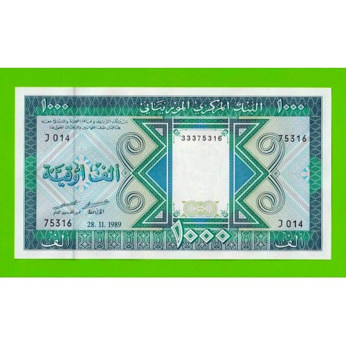 Мавритания - 1000 угий - 1989 - UNC!!!