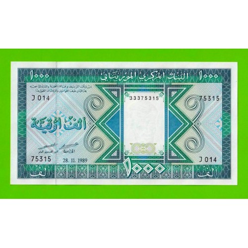 Мавритания - 1000 угий - 1989 - UNC!!!