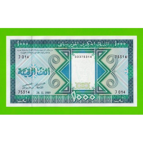 Мавритания - 1000 угий - 1989 - UNC!!!