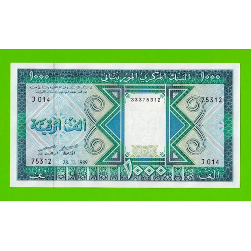 Мавритания - 1000 угий - 1989 - UNC!!!