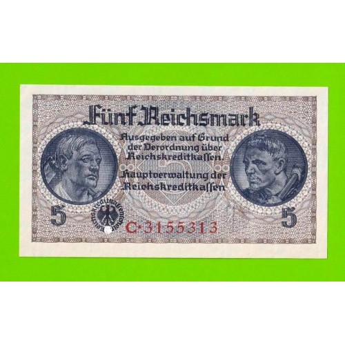 Германия - 5 марок (рейхсмарок) - 1939 (1940 - 1945) - UNC!!!