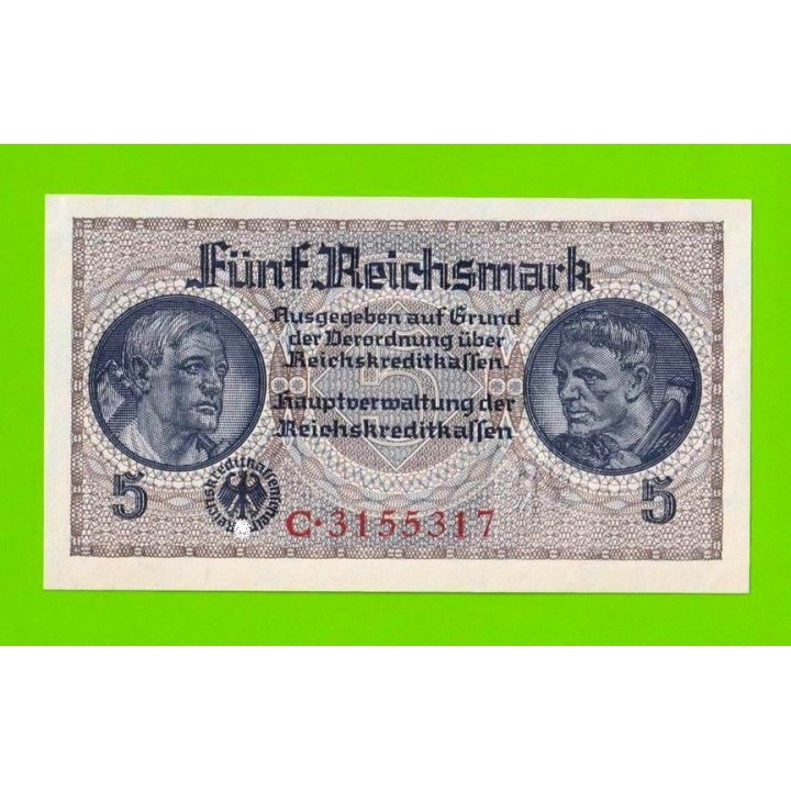 Германия - 5 марок (рейхсмарок) - 1939 (1940 - 1945) - UNC!!!