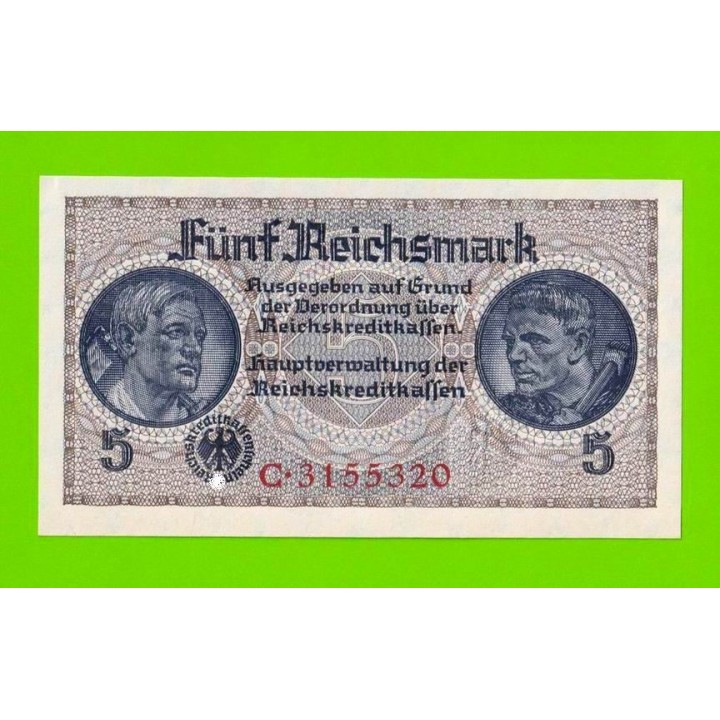 Германия - 5 марок (рейхсмарок) - 1939 (1940 - 1945) - UNC!!!