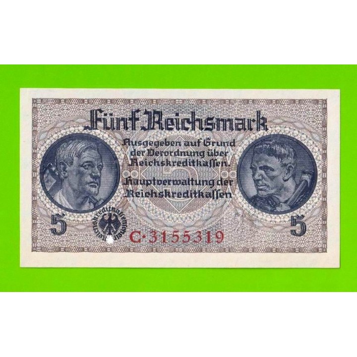 Германия - 5 марок (рейхсмарок) - 1939 (1940 - 1945) - UNC!!!