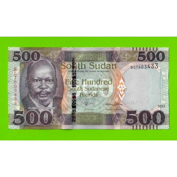 Южный Судан - 500 фунтов - 2021 (BG) - UNC!!!