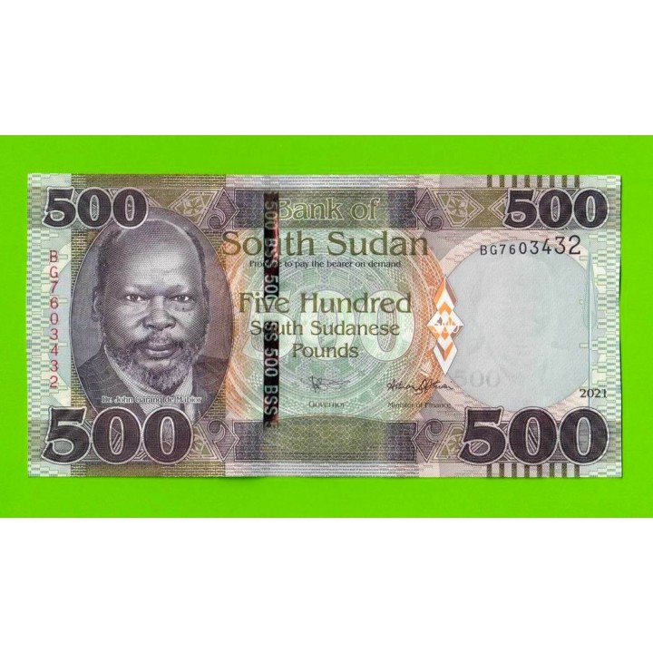 Южный Судан - 500 фунтов - 2021 (BG) - UNC!!!