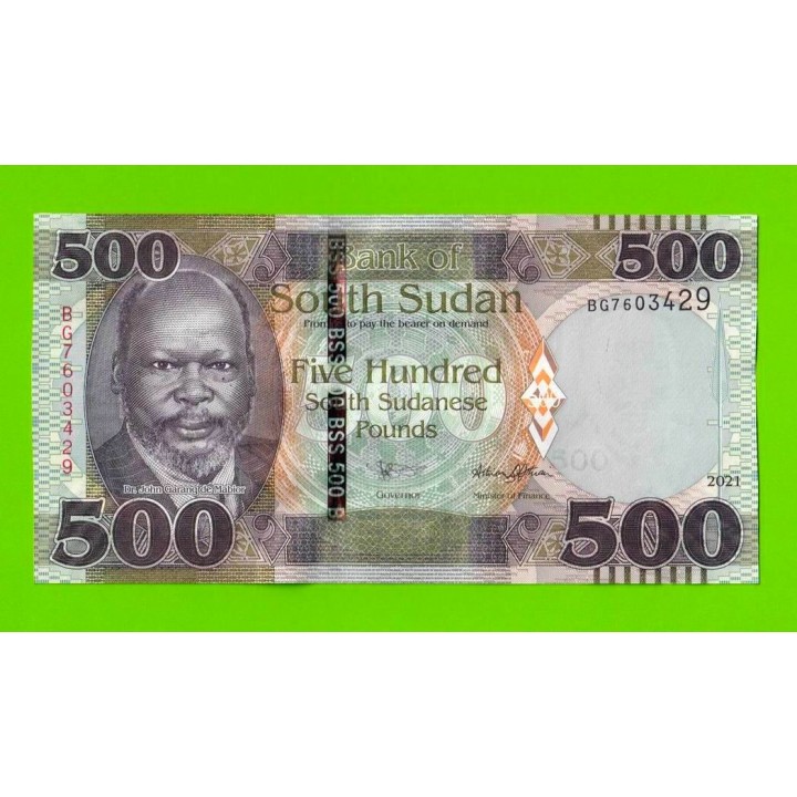Южный Судан - 500 фунтов - 2021 (BG) - UNC!!!
