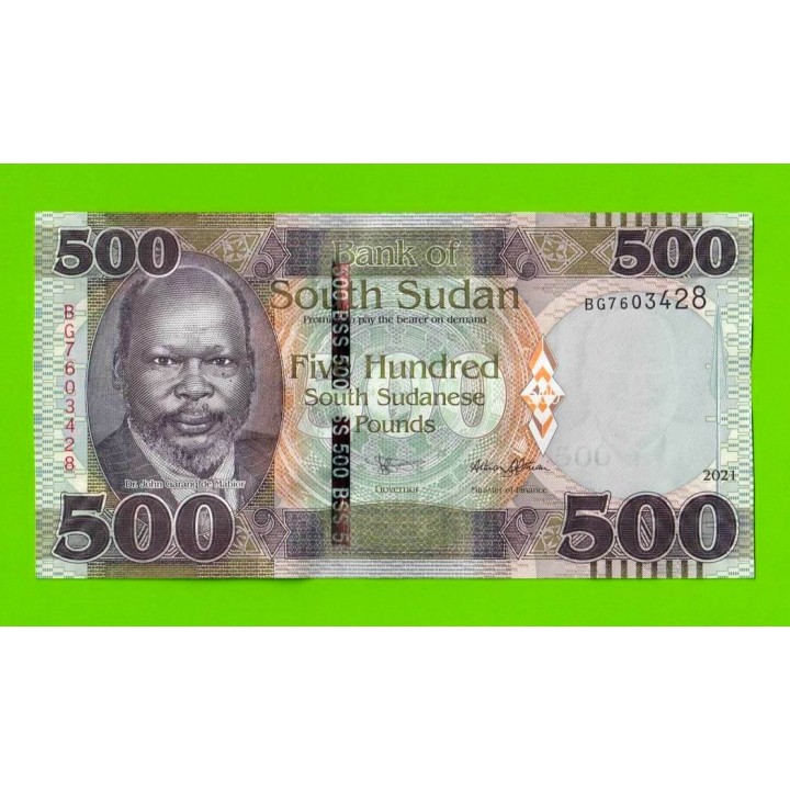 Южный Судан - 500 фунтов - 2021 (BG) - UNC!!!