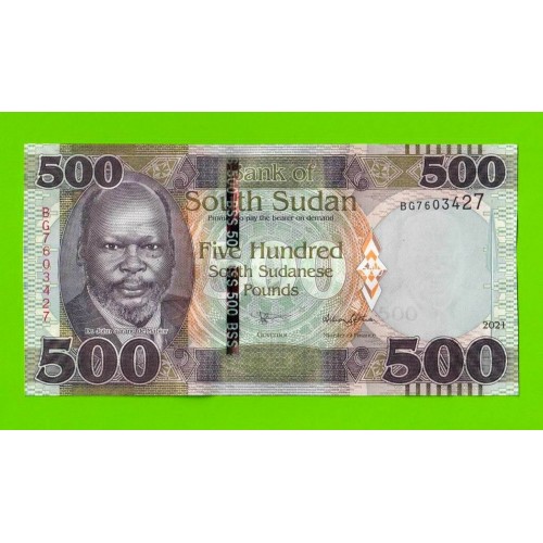 Южный Судан - 500 фунтов - 2021 (BG) - UNC!!!