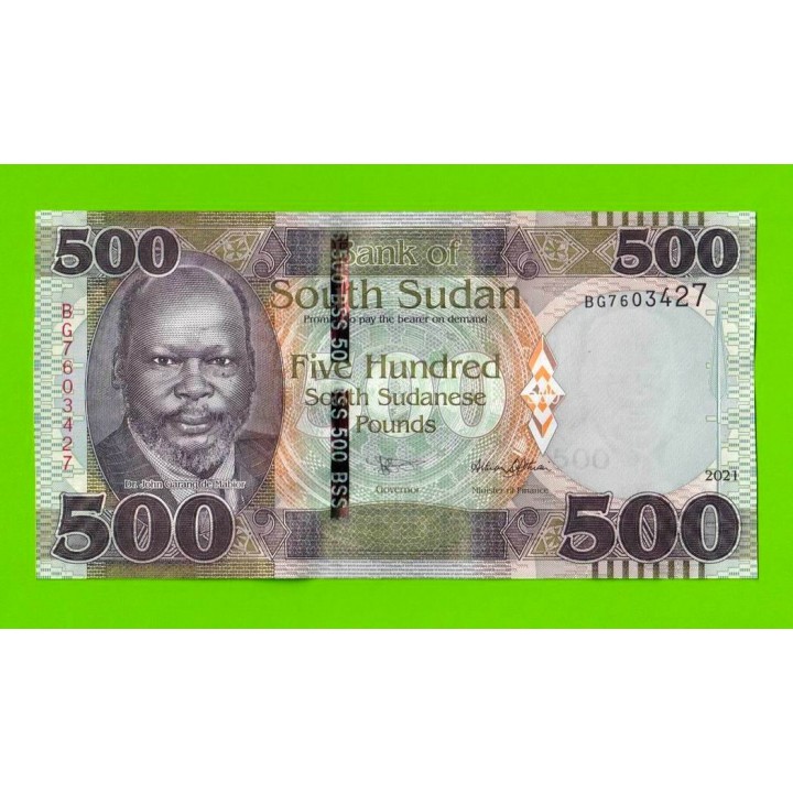 Южный Судан - 500 фунтов - 2021 (BG) - UNC!!!