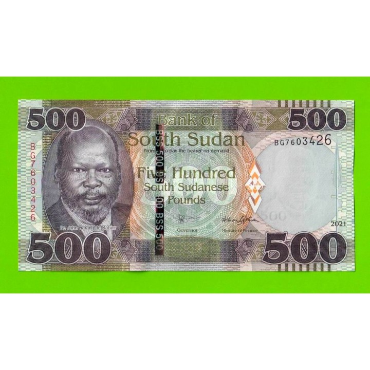 Южный Судан - 500 фунтов - 2021 (BG) - UNC!!!