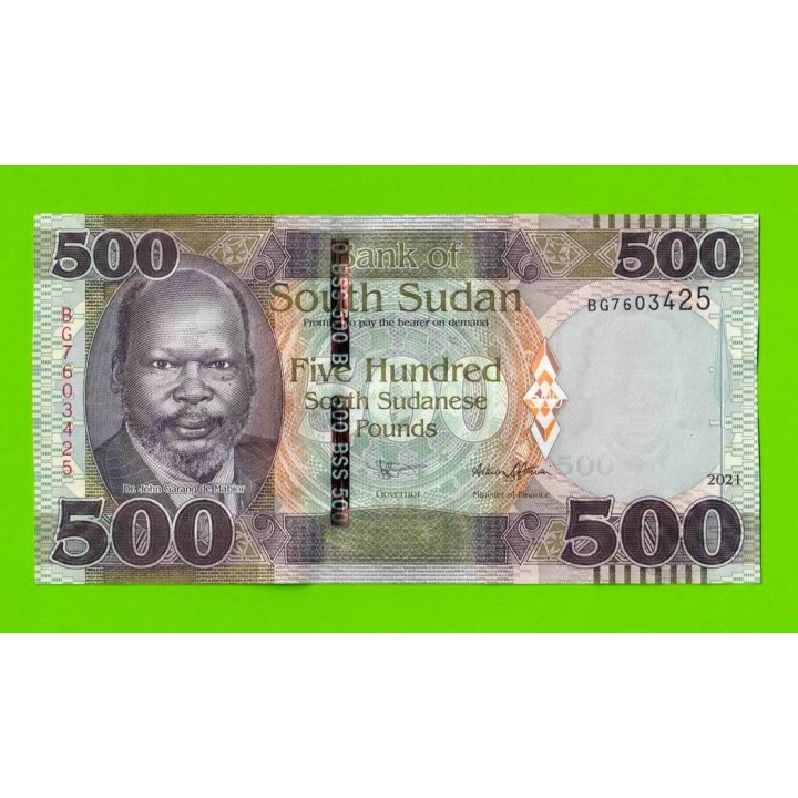 Южный Судан - 500 фунтов - 2021 (BG) - UNC!!!
