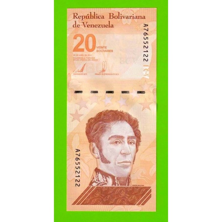 Венесуэла - 20 боливаров - 2021 (A) - UNC!!!