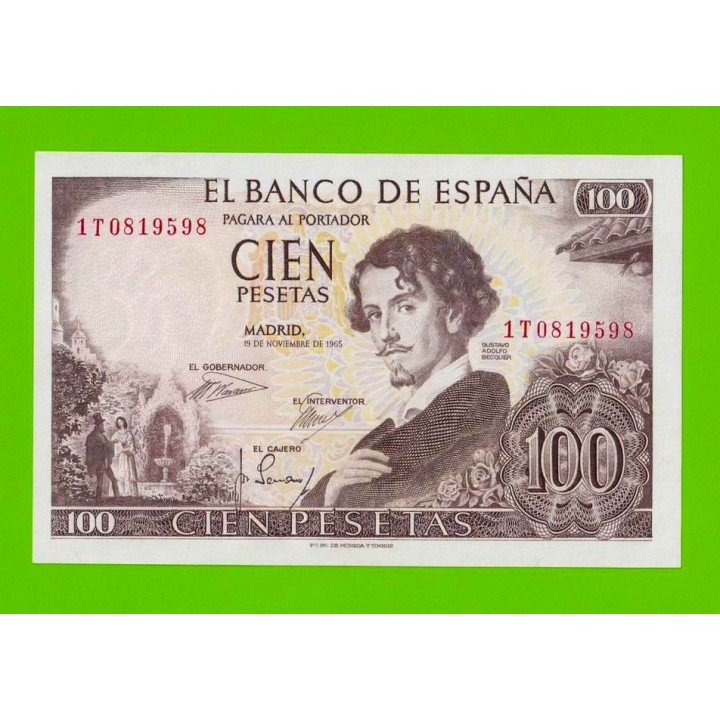 Испания - 100 песет - 1965 - UNC!!!