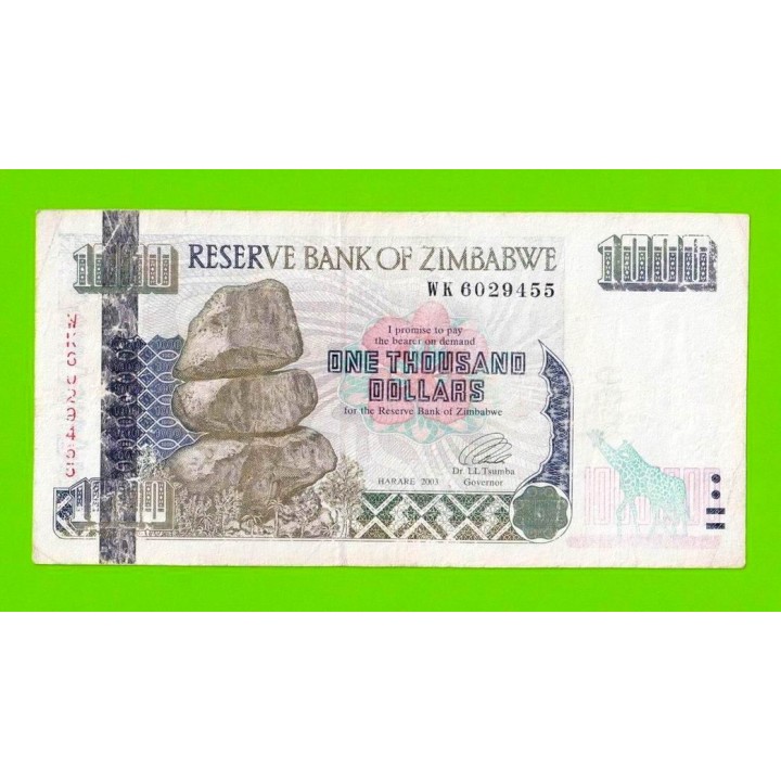 Зимбабве - 1000 долларов - 2003 (WK)