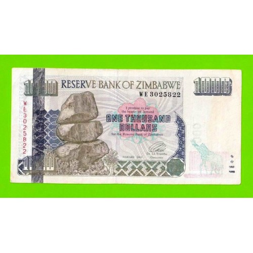 Зимбабве - 1000 долларов - 2003 (WE)