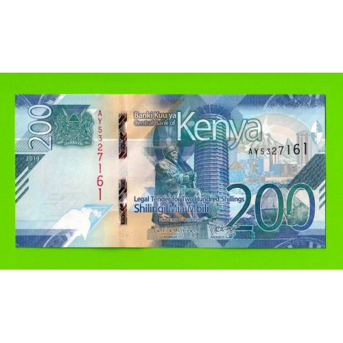 Кения - 200 шиллингов - 2019 - UNC!!!