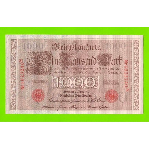 Германия - 1000 марок - 1910 - aUNC-!!!
