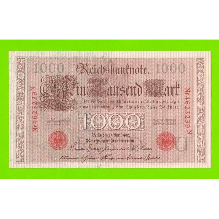 Германия - 1000 марок - 1910 - aUNC!!!