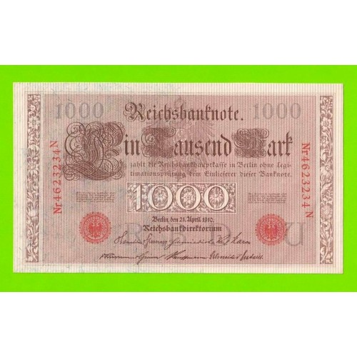 Германия - 1000 марок - 1910 - aUNC!!!