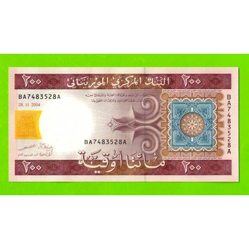 Мавритания - 200 угий - 2004 (BA) - UNC!!!