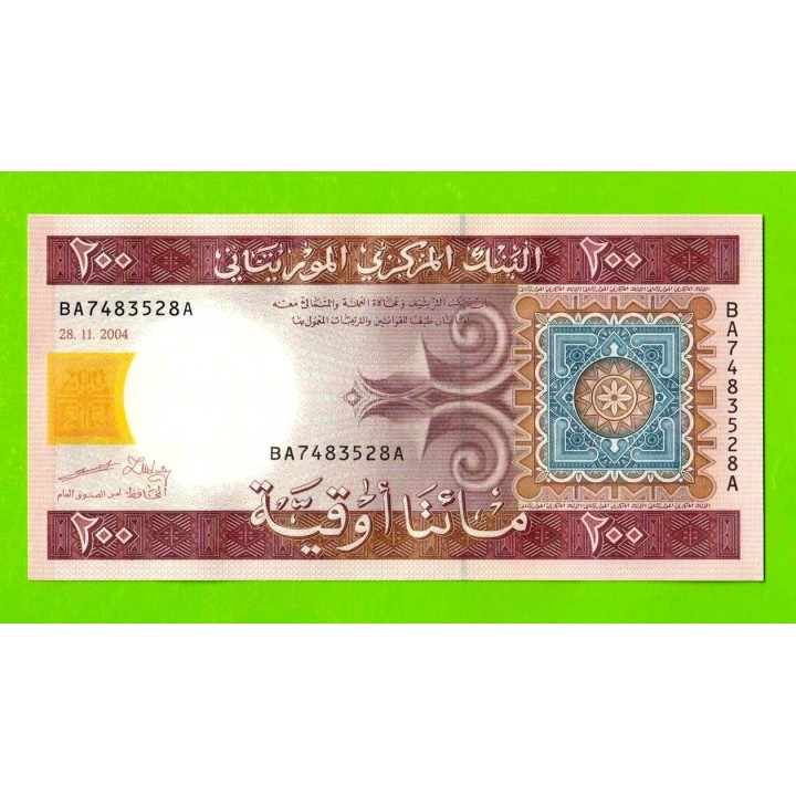 Мавритания - 200 угий - 2004 (BA) - UNC!!!