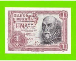 Испания - 1 песета - 1953 (серия T) - XF+!!!