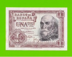 Испания - 1 песета - 1953 (серия 1B) - XF!!!