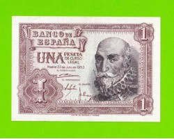 Испания - 1 песета - 1953 (серия F) - aUNC-!!!
